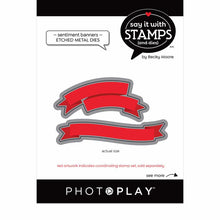 Load image into Gallery viewer, Photoplay Say It With Stamps Photopolymer Stamp &amp; Die Set Banner Sentiments (SIS2669/2670)
