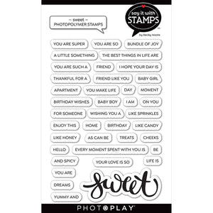 Photoplay Say It With Stamps Photopolymer Stamp & Die Set Sweet (SIS2683/2684)
