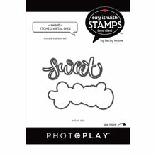 Load image into Gallery viewer, Photoplay Say It With Stamps Photopolymer Stamp &amp; Die Set Sweet (SIS2683/2684)
