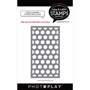 Photoplay Say It With Stamps Etched Metal Dies Dots Coverplate (SIS2697)