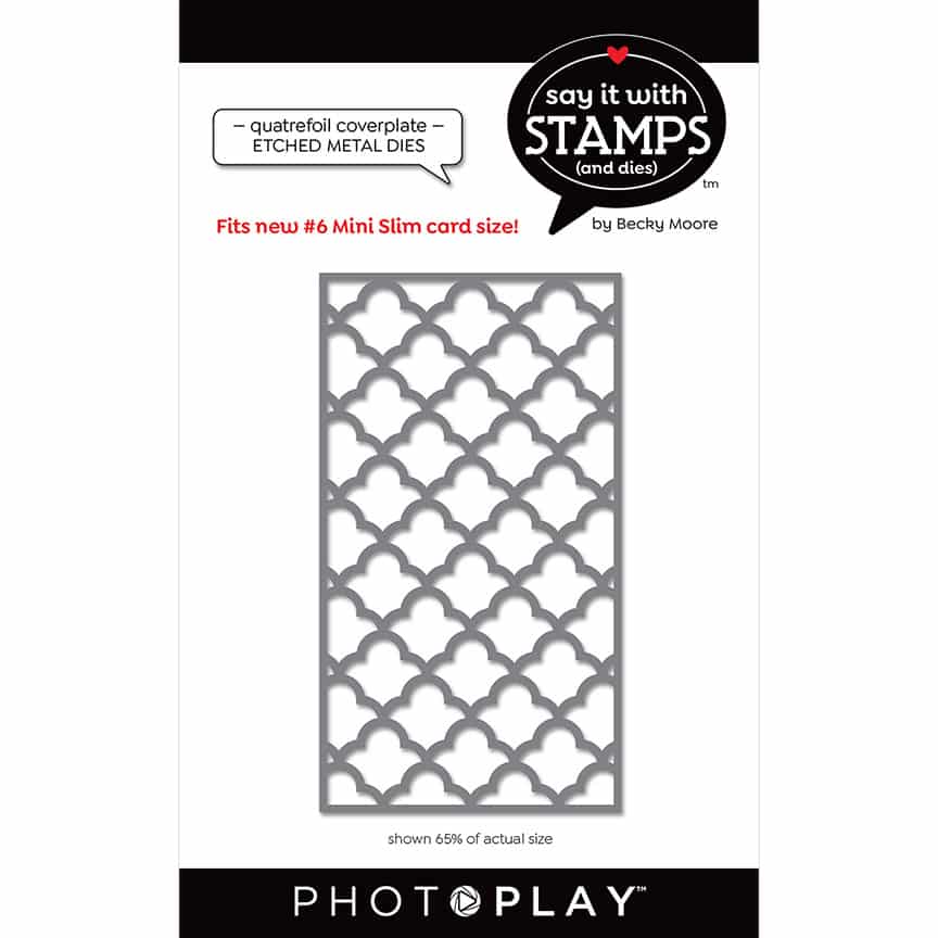 Photoplay Say It With Stamps Etched Metal Dies Quatrefoil Coverplate (SIS2698)