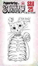 Load image into Gallery viewer, PaperArtsy Squiggly Ink Mini You Know You Love Me Cat (SM25)
