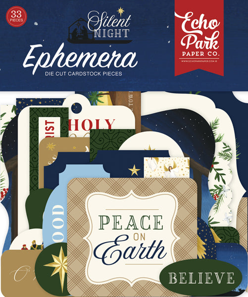 Echo Park Paper Co. Ephemera Die Cut Cardstock Pieces - Silent Night (SN222024)