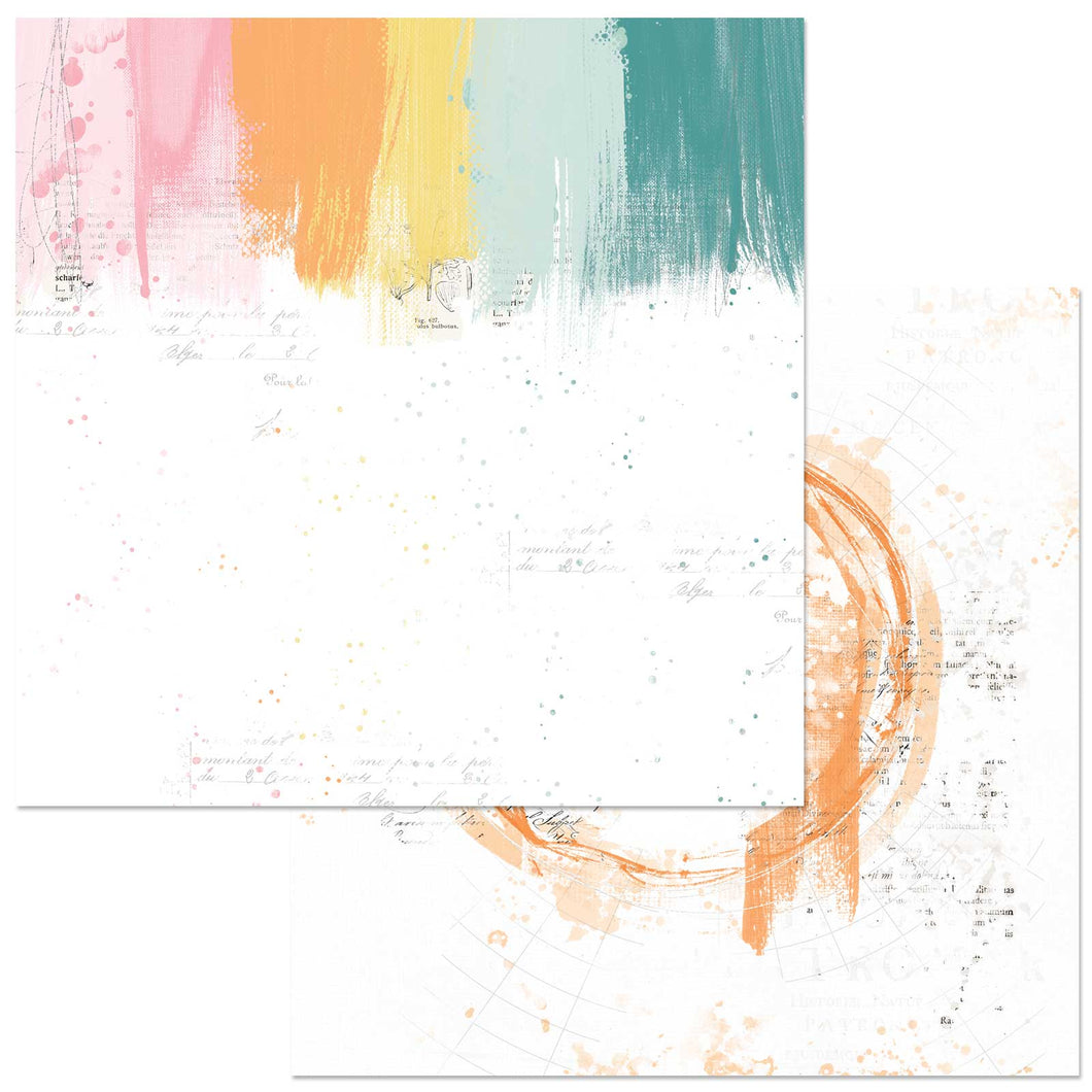 49 & Market 12x12 Scrapbook Paper Spectrum Sherbet Painted Foundations – Painted (SS-36189)