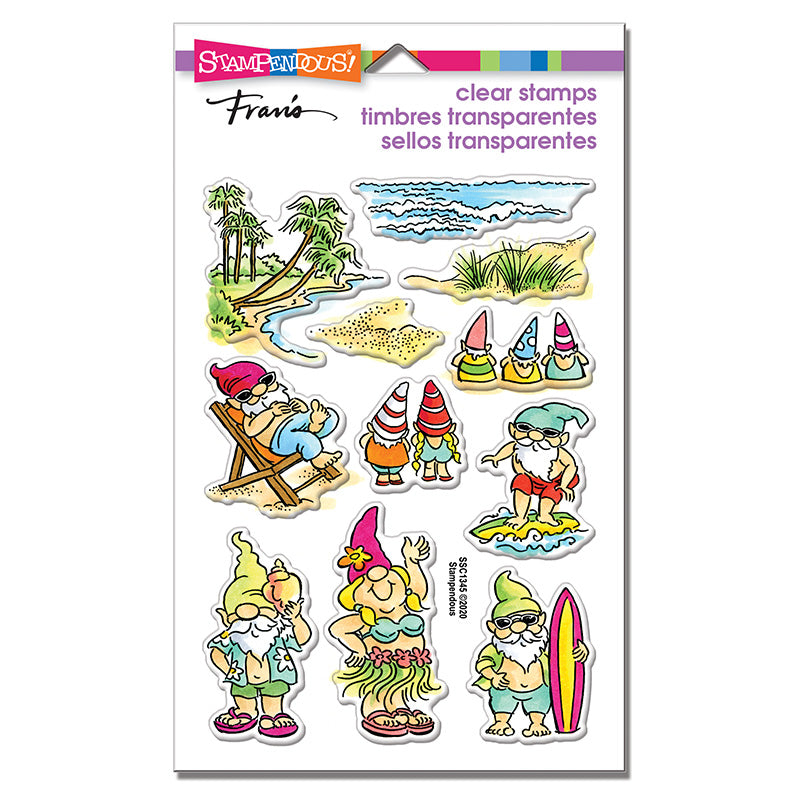 Stampendous Fran's Clear Stamp Gnome Beach (SSC1345)