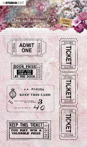 StudioLight Jenine's Mindful Art Collection Clear Stamp Set Tickets (STAMPJMA12)