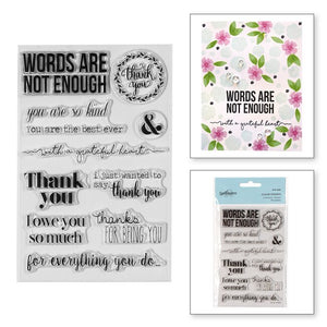 Spellbinders Clear Photopolymer Stamps Words Are Not Enough (STP-005)