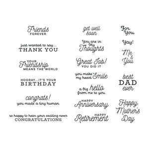Spellbinders Paper Arts Clear Stamp Sentiments for You (STP-079)
