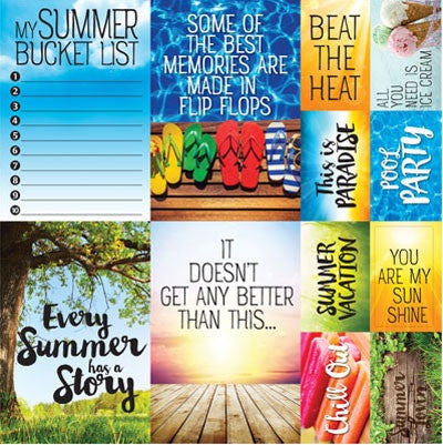Reminisce Summertime Collection Die Cut Stickers (SUM-100)