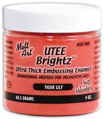 Melt Art Utee Brightz Ultra Thick Embossing Enamel - Tiger Lily (SUZ21292)