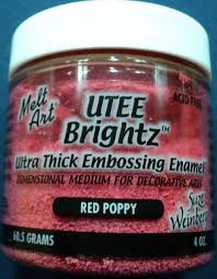 Melt Art Utee Brightz Ultra Thick Embossing Enamel - Red Poppy (SUZ26716)