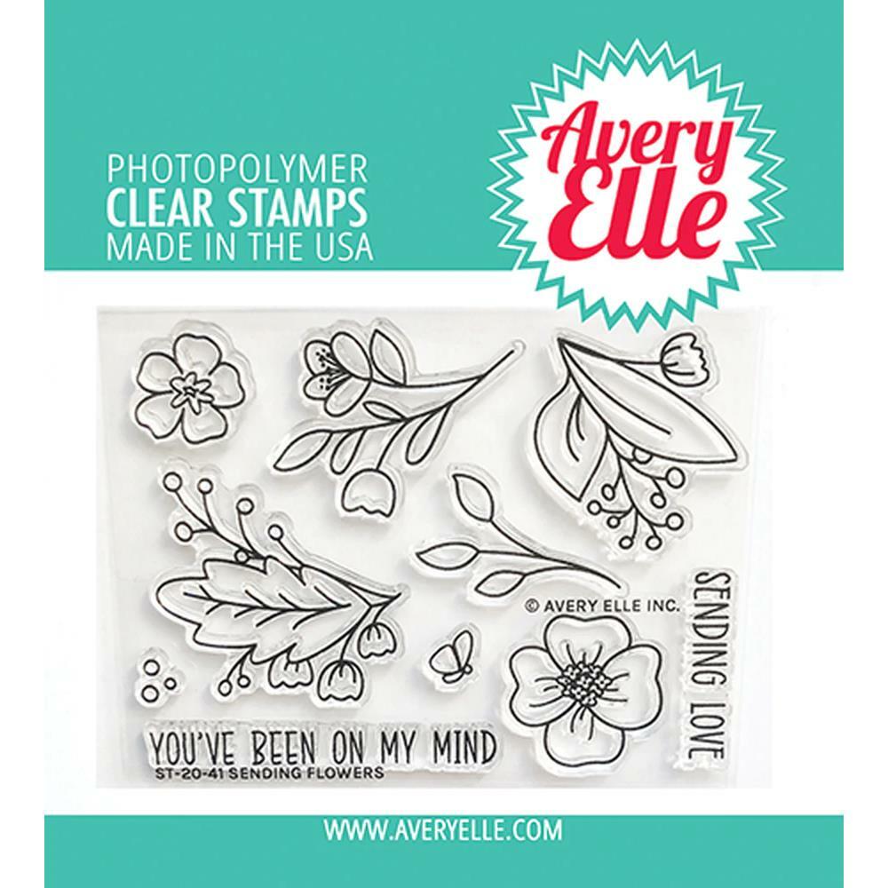 Avery Elle Photopolymer Clear Stamp & Die Set Sending Flowers (D-20-41)