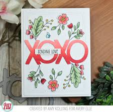 Avery Elle Photopolymer Clear Stamp & Die Set Sending Flowers (D-20-41)