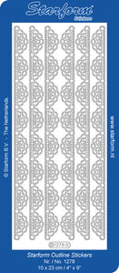 Starform Silver Scallop Border Stickers (1278)