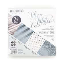 Craft Perfect Silver Jubilee 6 x 6 Foiled Kraft Card (9435E)