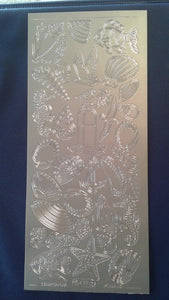 Starform Silver Seashells Stickers (1175)