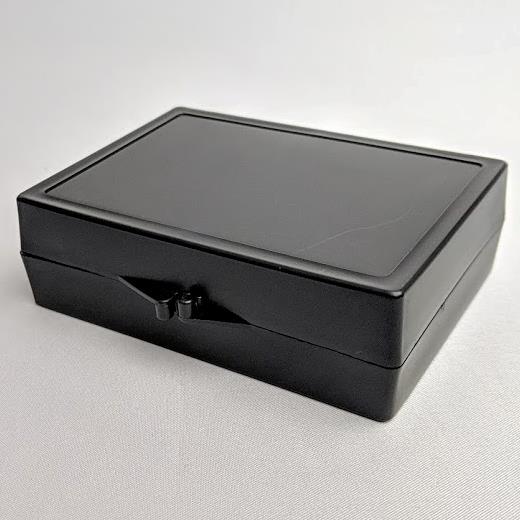 Small Black Plastic Hinged Box