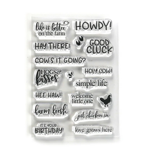 Elizabeth Craft Designs Life is Better on the Farm Collection Clear Stamp Set (CS221)