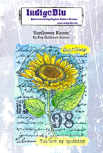 Load image into Gallery viewer, IndigoBlu Quintessentially English Rubber Stamps Sunflower Bloom (IND0866) - GENTLY USED
