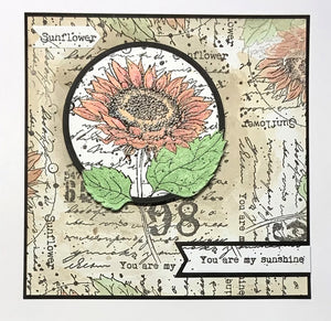IndigoBlu Quintessentially English Rubber Stamps Sunflower Bloom (IND0866) - GENTLY USED