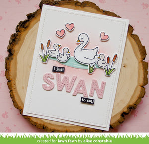 LawnFawn Photopolymer Clear Stamp & Die Set Swan Soiree (LF2220)