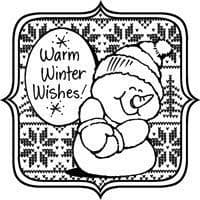 Stampendous Fran's Cling Rubber Stamps Sweater Snowman (CRW158)