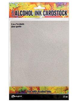Tim Holtz Alcohol Ink Cardstock Silver Sparkle (TAC65500)