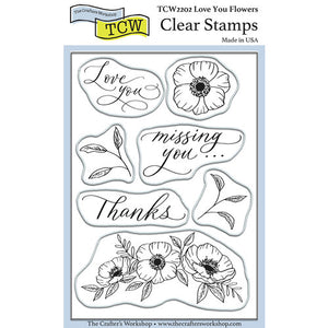 The Crafter's Workshop Clear Stamp Set Love You Flowers (TCW2202)