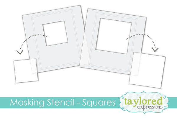 taylored expressions 6x6 Designer Masking Stencil - Squares (TESM37)