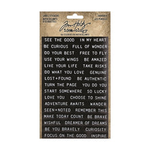 Load image into Gallery viewer, Tim Holtz idea-ology Sentiment Label Stickers Thoughts (TH94229)
