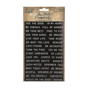 Tim Holtz idea-ology Sentiment Label Stickers Thoughts (TH94229)