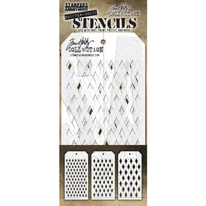 Stampers Anonymous Tim Holtz Collection Shifter-Multi Stencil Harlequin (THSM02)