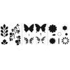 Magenta Butterflies Trio Stencil (TM14)