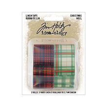 Load image into Gallery viewer, Tim Holtz Idea-ology Christmas Linen Patchwork Tape (TH94299)
