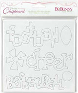 BoBunny Bleached Chipboard Go Team (CBT864)