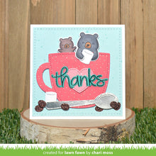 Load image into Gallery viewer, Lawn Fawn Photopolymer Clear Stamp &amp; Die Set Thanks Thanks Thanks (LF2405/2406)
