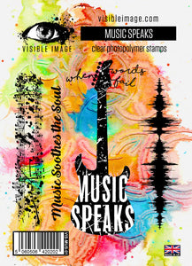 Visible Image Clear Photopolymer Stamps Music Speaks (VIS-MUS-01)