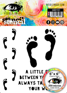 Visible Image Stencil Sandy Feet (VIS-SFE-03)