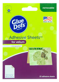 Glue Dots Adhesives Adhesive Sheets for Vellum Transparent Removable