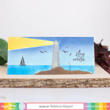 Load image into Gallery viewer, Waffle Flower Stamp-n-Stencil Set Lighthouse (WFS078)
