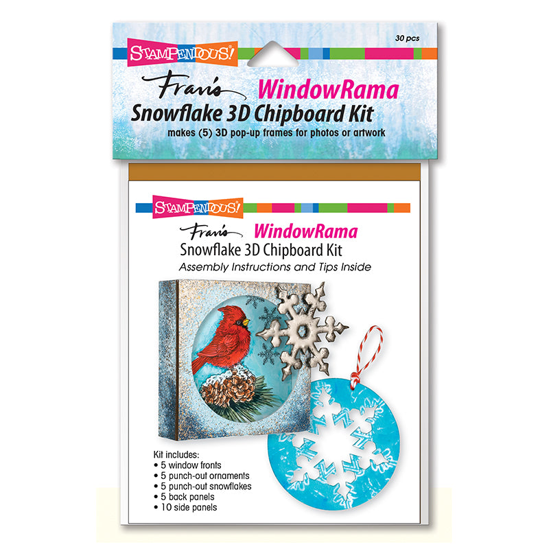 Stampendous Fran's WindowRama- Snowflake 3D Chipboard Kit (WR502)