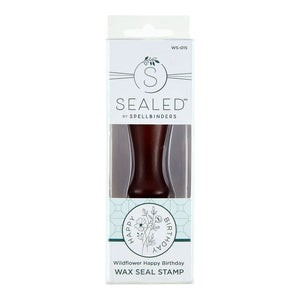 Spellbinders Paper Arts Wax Seal Stamp Wildflower Happy Birthday (WS-015)