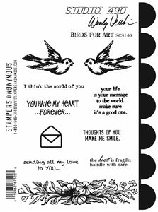 Wendy Vecchi Studio 490 Stamp Set Birds for Art (SCS140)