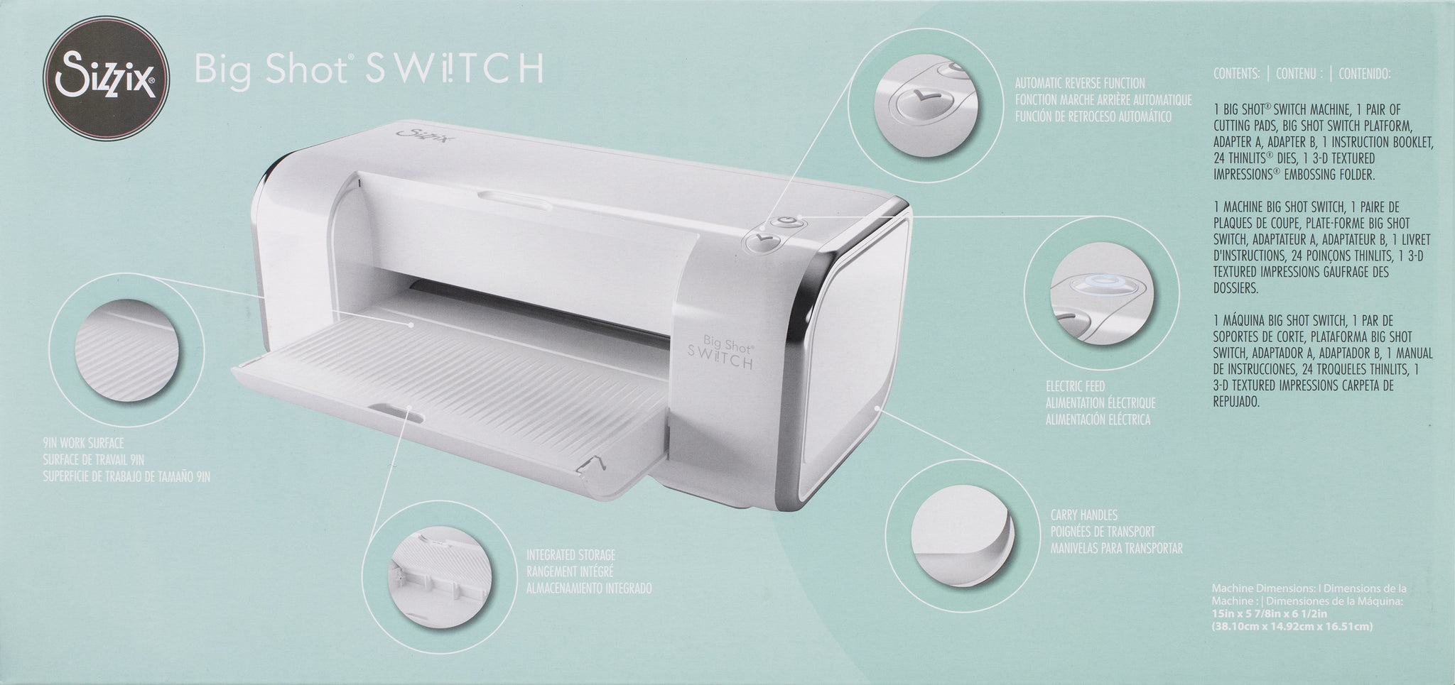 Sizzix Big Shot Switch Plus Machine & Starter Kit White (663630