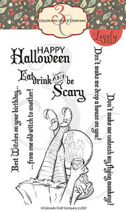 Colorado Craft Company Clear Stamps Lovely Legs Witch's Monkeys (LL262)