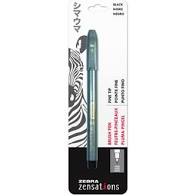 Zebra Zensations Black Fine Tip Brush Pen - 01211