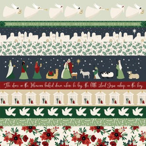 Echo Park Paper Co. Away in a Manger Collection 12x12 Scrapbook Paper Border Strips (AIM191007)