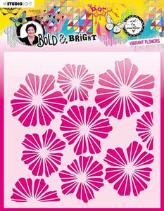 Art by Marlene Bold & Bright Collection Stencil Vibrant Flowers