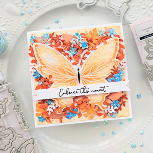 Pinkfresh Studio Clear Stamp, Die, & Stencil Set Butterflies (113321)