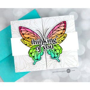 Pinkfresh Studio Clear Stamp, Die, & Stencil Set Butterflies (113321)